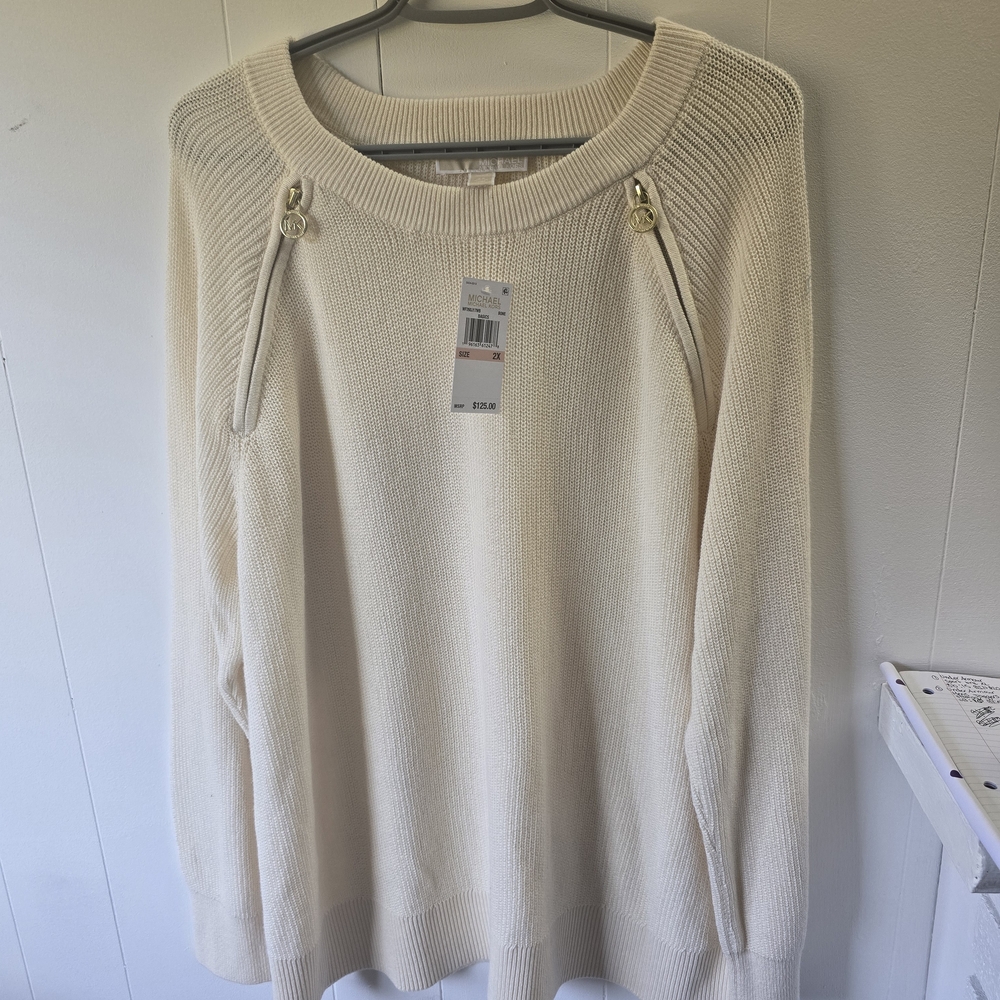 Michael Kors Cream Crew Neck Sweater - Picture 1 of 2